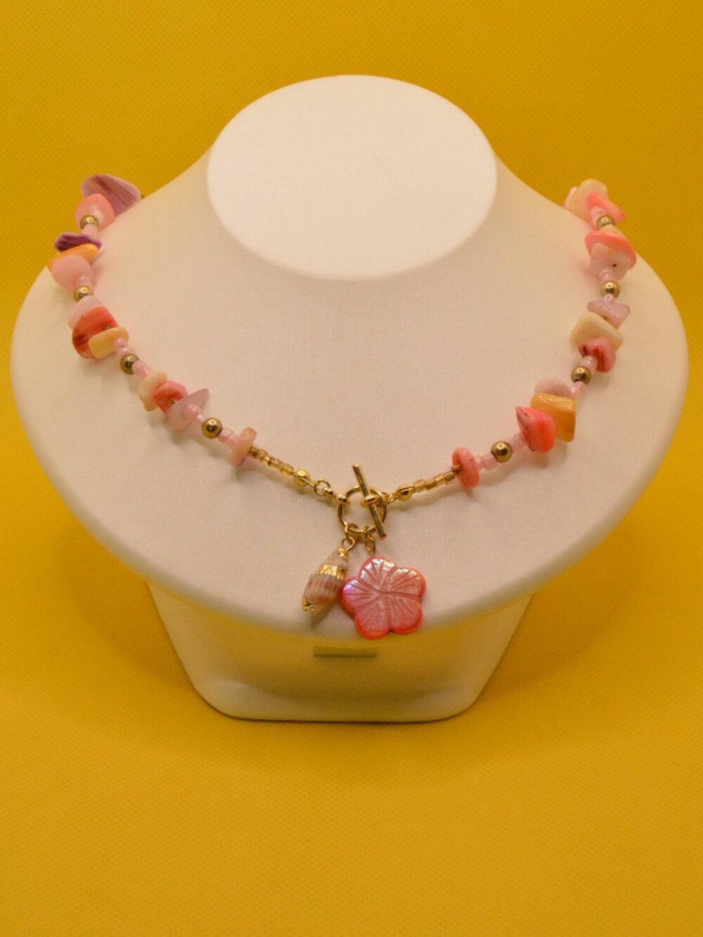 Summer Coast, Beaded Charm Necklace